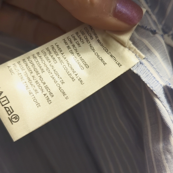 Free People Good Feels Blue White Stripe Peplum Tank Top Size M - Picture 12 of 14